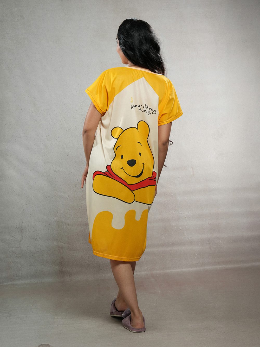 Women Cartoon Characters Printed T-shirt Nightdress - Image 2