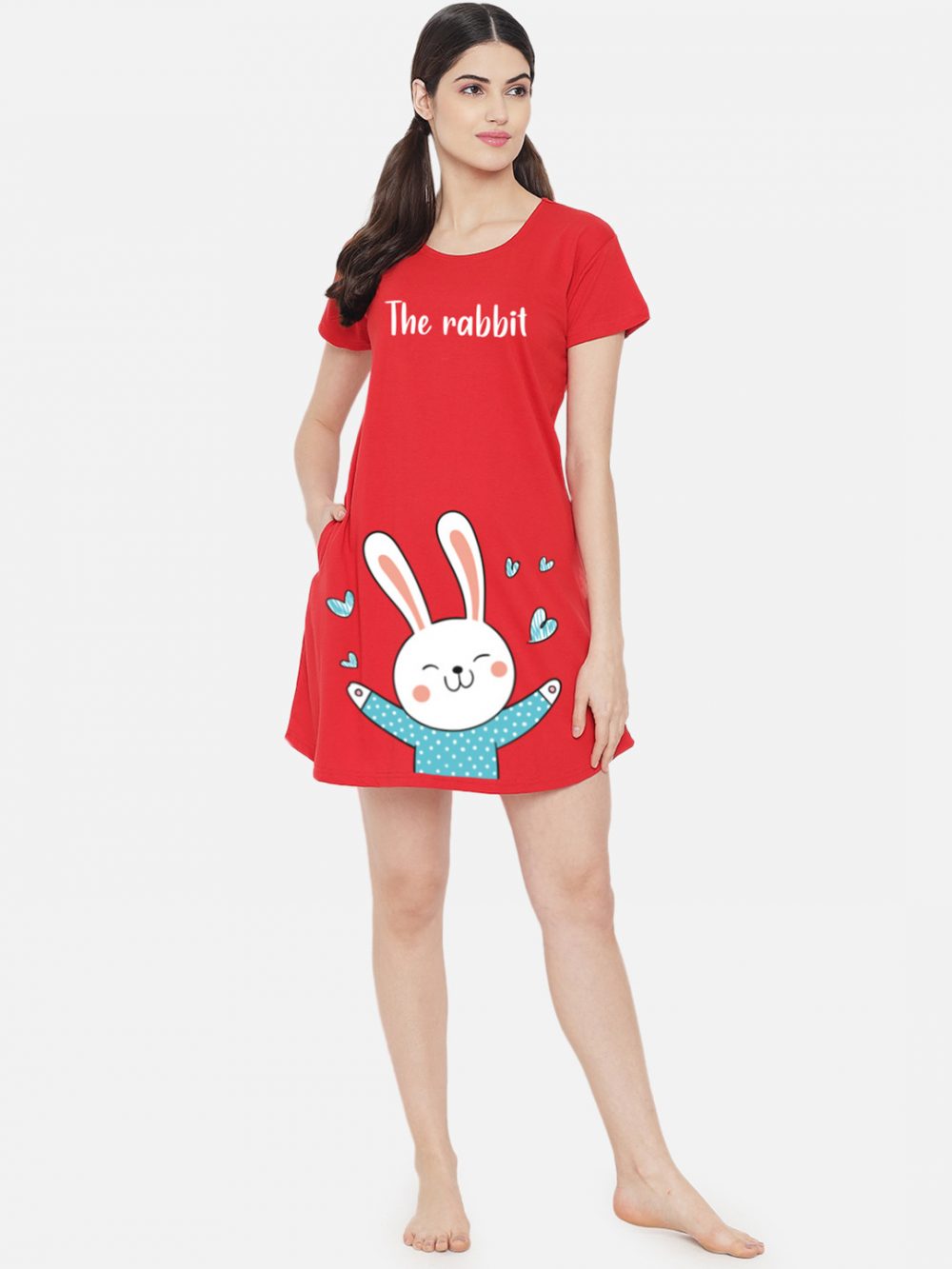 Red Printed Nightdress - Image 5