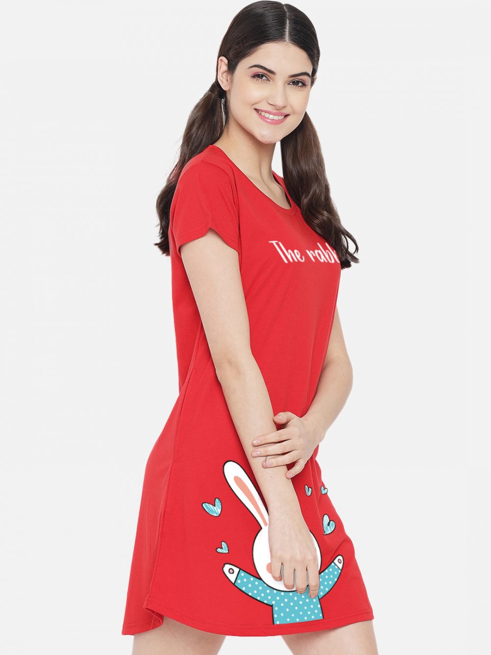 Red Printed Nightdress - Image 3