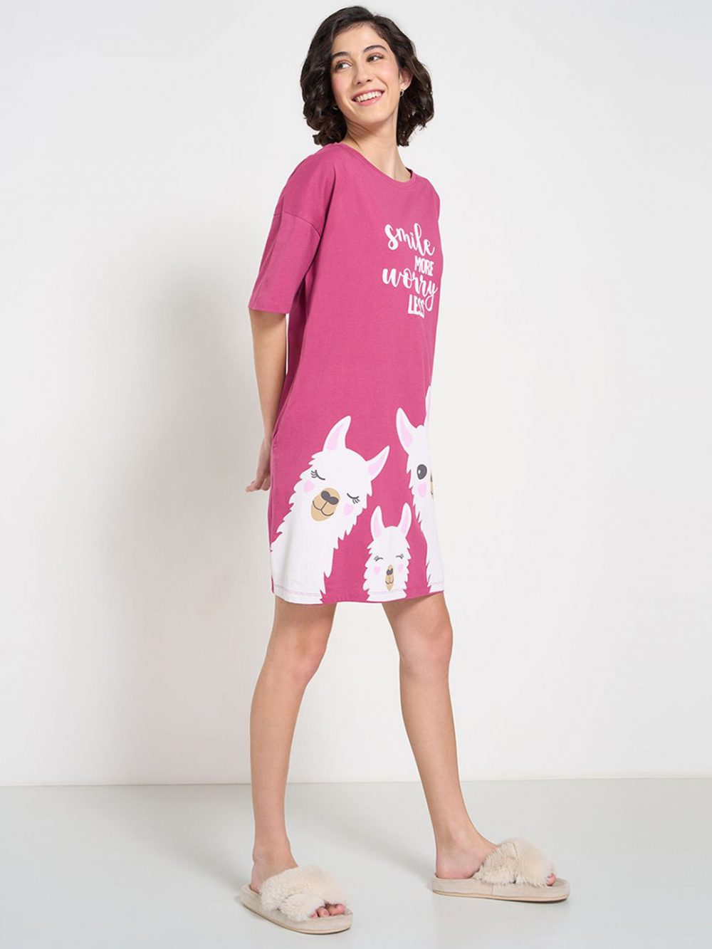 Women’s Printed Nightdress – Short Sleeve Comfort - Image 4