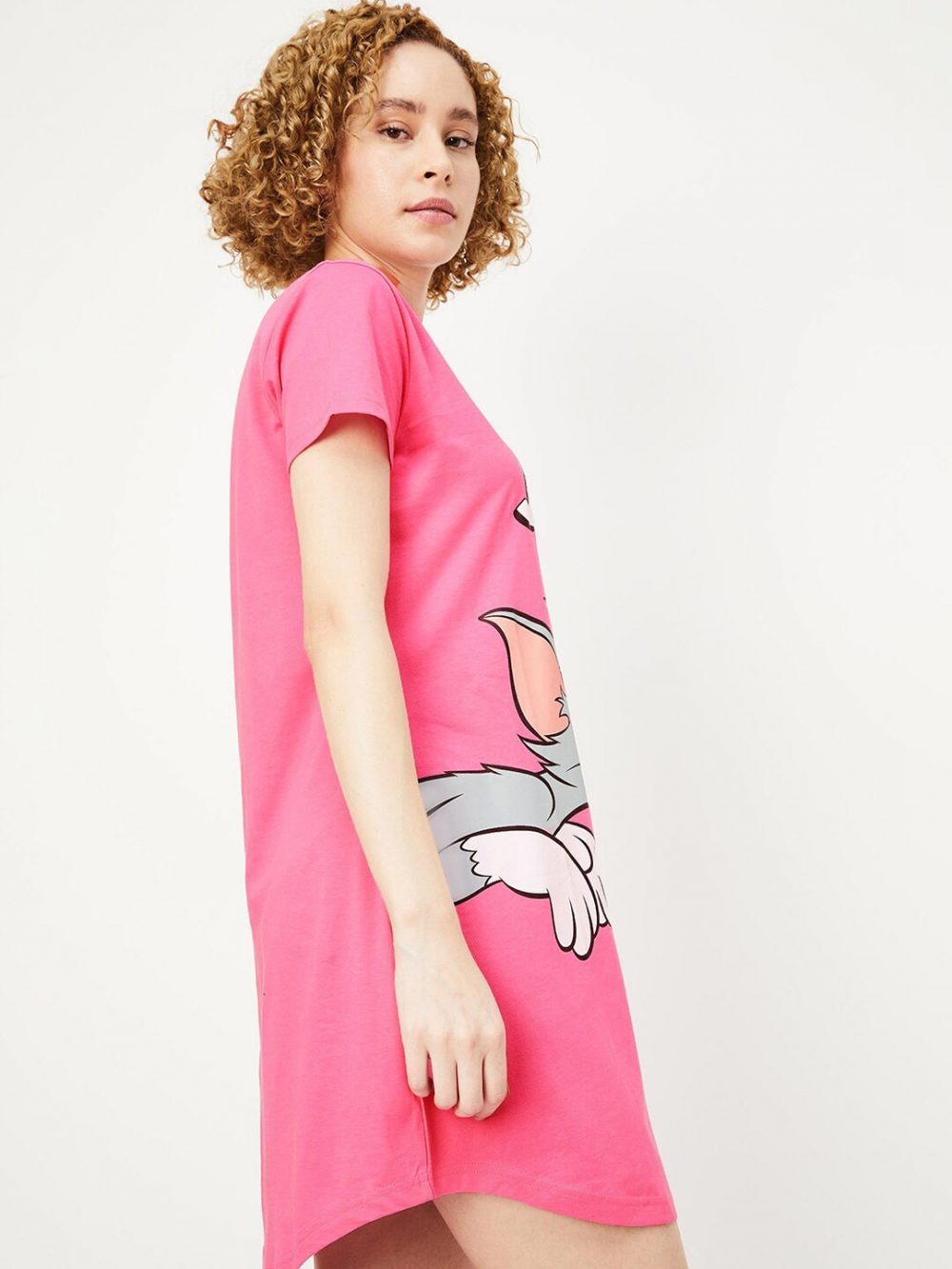 Tom & Jerry Graphic Printed Pure Cotton T-shirt Nightdress - Image 3