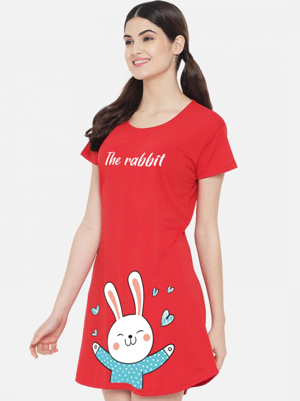 Red Printed Nightdress - Image 4